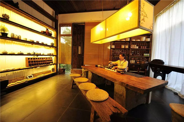 美的讓外國(guó)人看呆的中式茶裝修，東易力天裝飾*美中式茶室分享