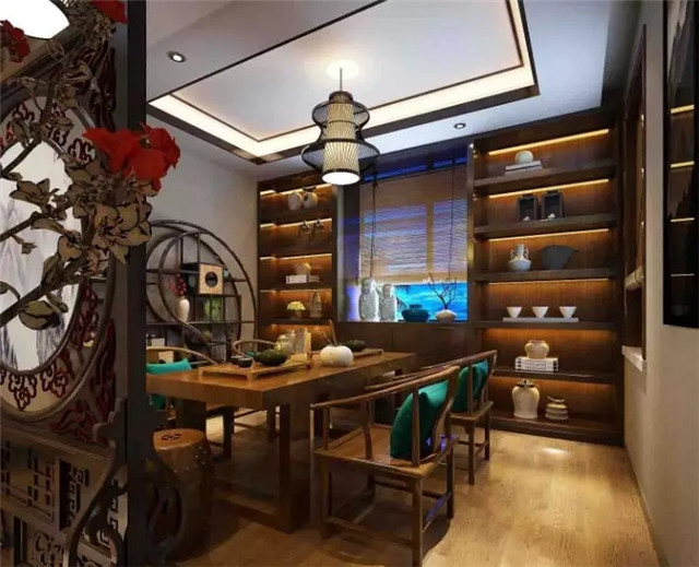 美的讓外國(guó)人看呆的中式茶裝修，東易力天裝飾*美中式茶室分享
